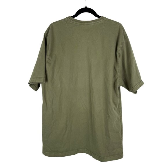 Ben Davis Green 100% Cotton Heavy Duty Short Sleeve Pocket Tee Shirt - Large - Picture 2 of 8